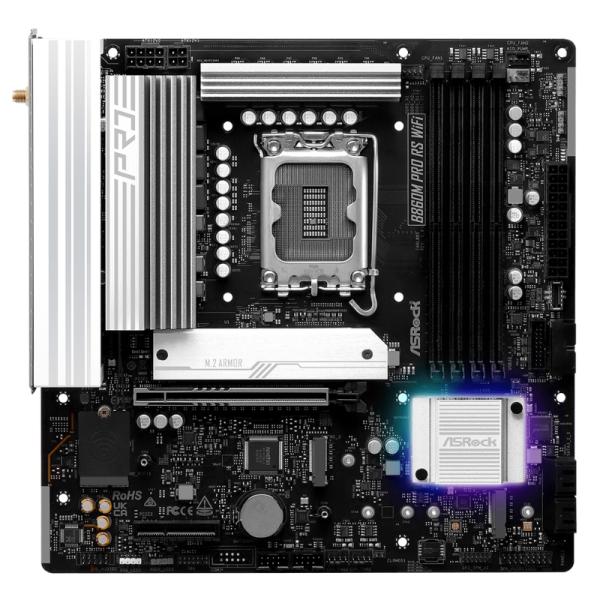 Tarjeta Madre ASROCK B860M PRO RS WIFI - LGA 1851 - DDR5 - mATX - PCIe 5.0