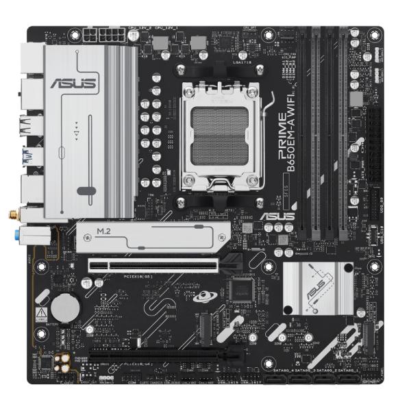 Tarjeta Madre ASUS PRIME B650EM-A WIFI - AM5 - DDR5 - mATX - PCIe 4.0