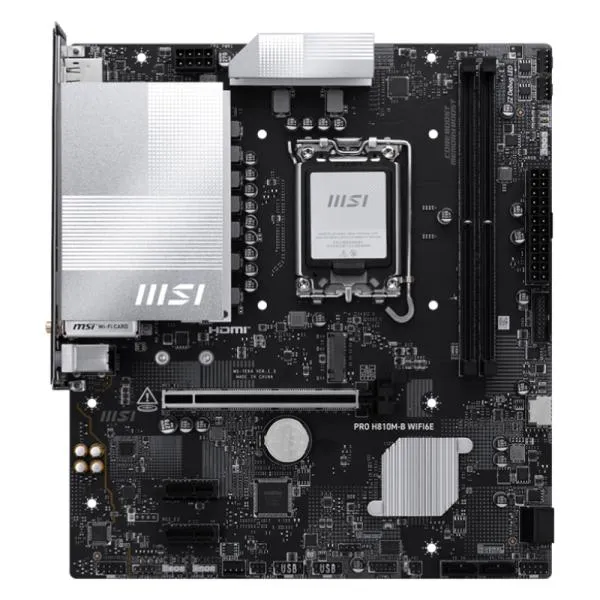 Tarjeta Madre MSI PRO H810M-B WIFI6E - LGA1851 - DDR5 - mATX - PCIe 4.0