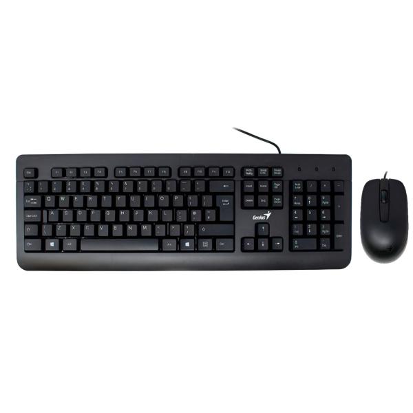 TECLADO Y MOUSE GENIUS KM-160 ALÁMBRICO USB ESPAÑOL 31330001414 NEGRO