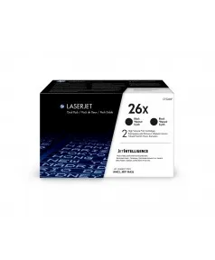 Toner HP 26X Pack 2 Alto Rendimiento Original LaserJet Negro