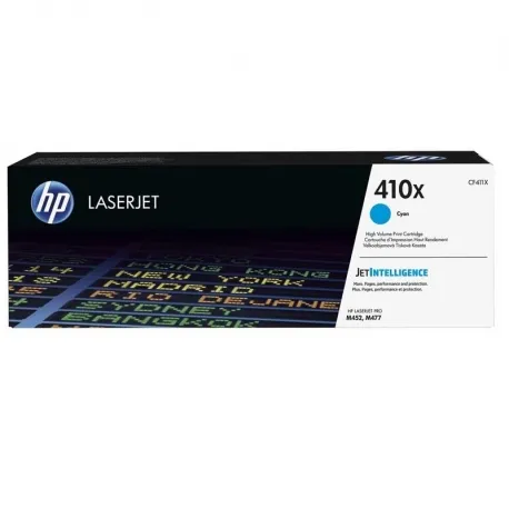 Toner HP 410X Alto Rendimiento Original LaserJet Cian