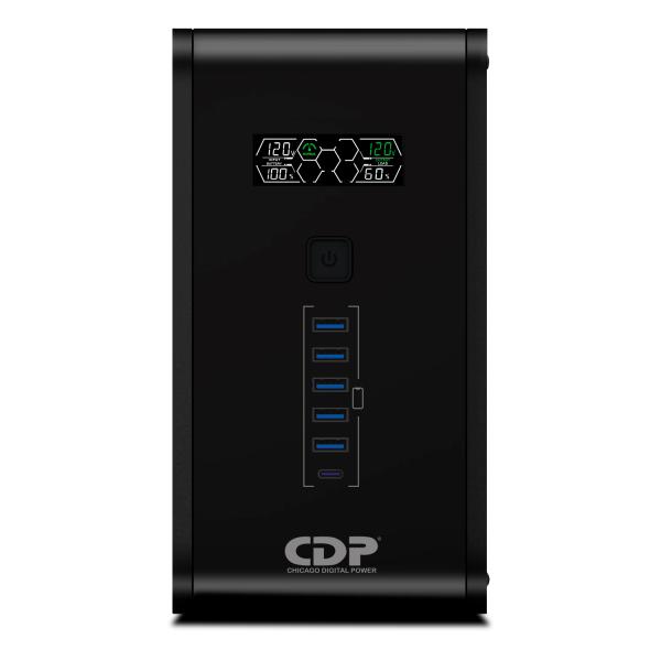 UPS CDP R-SMART1010 1000VA 500W UPS LINEA INTERACTIVA 120VAC AVR 6 TOMAS USB NEGRO